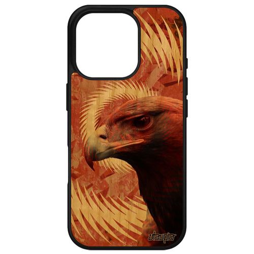 Coque Silicone Aigle Pour Iphone 16 Pro Bois Mandala De Protection Souple Animal Animaux Design Texture Rigide Made In France Apple