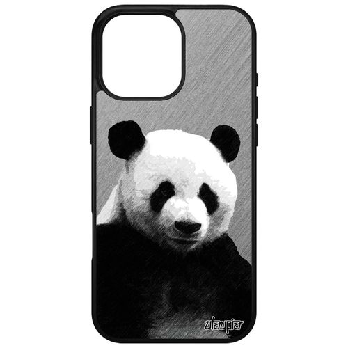 Coque Pour Iphone 16 Pro Max Silicone Panda Animaux Dessin Geant Design Effet Ours Portable Ecologie Animal Telephone Personnalisé Apple
