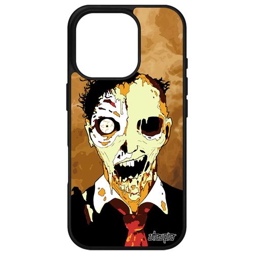 Coque Zombie Pour Apple Iphone 16 Pro Silicone Mort Vivant Unique Brouillard 1000 Go Revenant Nuage Terrifiant Squelette Fumee Halloween