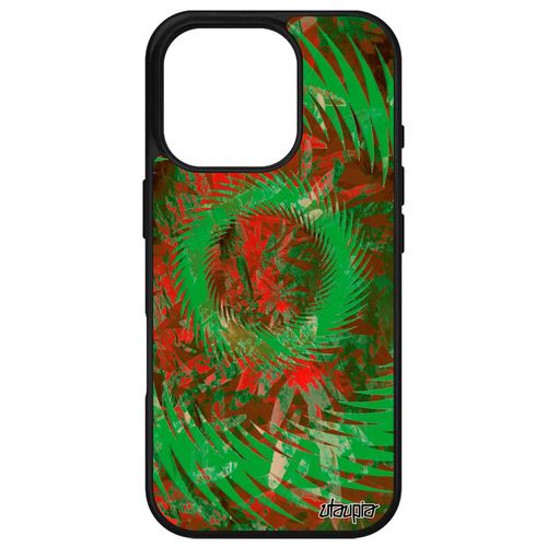 Coque Antichoc Pour Iphone 16 Pro Silicone Mandala Housse Pas Cher Fond Effet Sphère Personnalisé 512 Go Rouge Vegetal Motif Design Apple