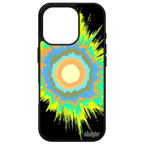Coque Pour Apple Iphone 16 Pro Silicone Explosion Galaxie Jaune Telephone Motif 4g Coloré De Protection Espace Modern Soleil Housse