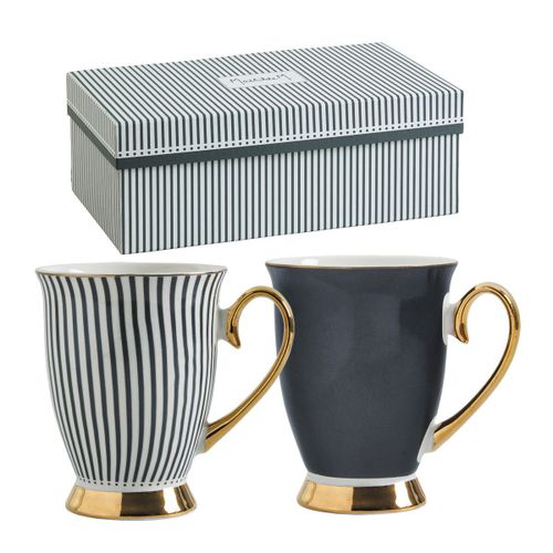 Coffret de 2 Mugs Madame de Récamier noir