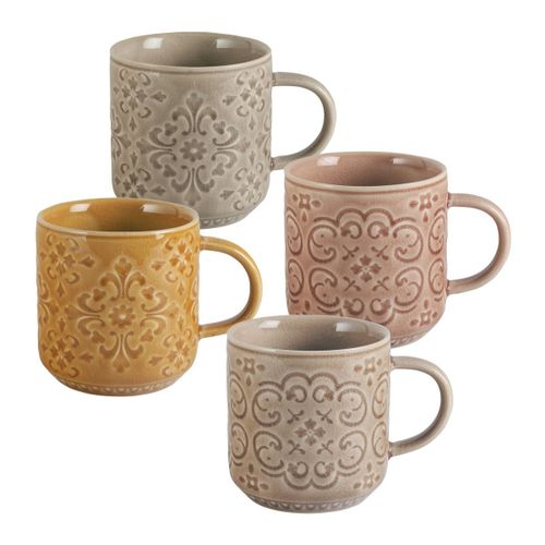 Set de 4 mugs en porcelaine Bella Terra