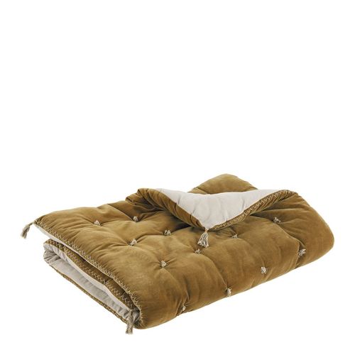 Futon Matteo Velours Et Lin - Bronze
