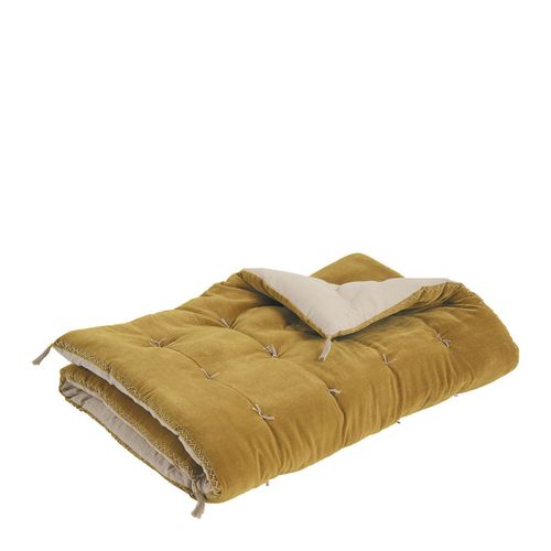 Futon Matteo Velours Et Lin - Safran