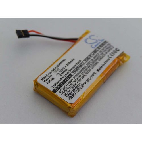 Vhbw Batterie Remplacement Pour Logitech 1110, 533-000071 Pour Casque Audio, Écouteurs Sans Fil (240mah, 3,7v, Li-Ion)