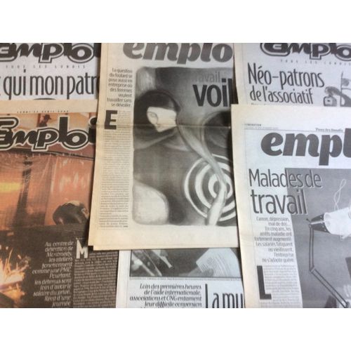 25 N° De Emploi (Supplément 8 Pages De Libération) : 1999 (1) - 2002 (1) - 2003 (3) -  2004 (5) - 2005 (9) - 2006 (6). {Patron-Humanitaire/Le Voile Au Travail/L’Associatif/Malades/Blouses Blanches