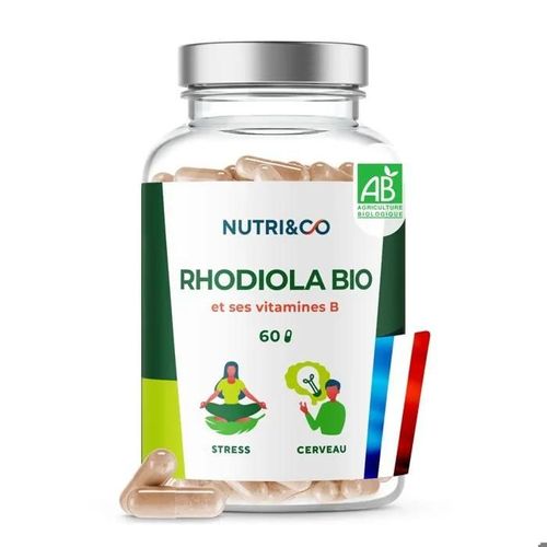 Rhodiola Bio | Stress Et Cerveau | 60 Gélules Vegan | Made In France Nutri&co 
