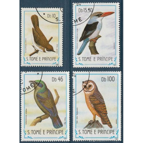 Beaux Timbres Oblitéré De Sao Tomé Et Principe 1989, Oiseaux Timbres N° 774, 786, 794, 795