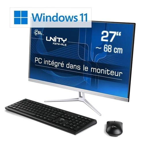 PC tout-en-un CSL Unity F27W-ALS / 256 Go / 32 Go RAM / Win 11 Pro