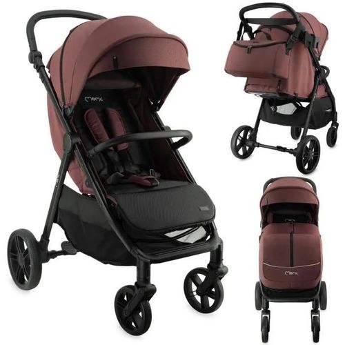 Momi Clara Poussette - De 0 Mois À 22 Kg - Kit D'accessoires ¿ Sac - Barre De Sécurité Rotative - Poignée Réglable ¿ Bordeaux