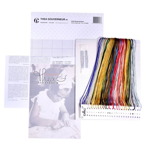Thea Gouverneur - Kit De Point De Croix Compté - Pot De Moutarde - Lin - 36 Compter - Pour Adultes - 3046