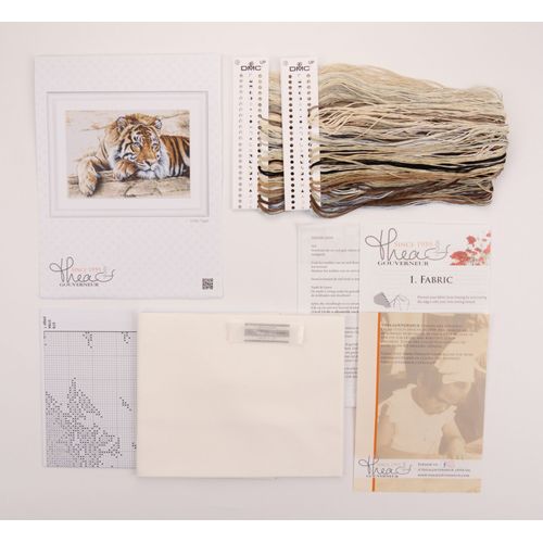 Thea Gouverneur - Kit De Point De Croix Compté - Tigre - Aida - 14 Compter - Pour Adultes - 579a