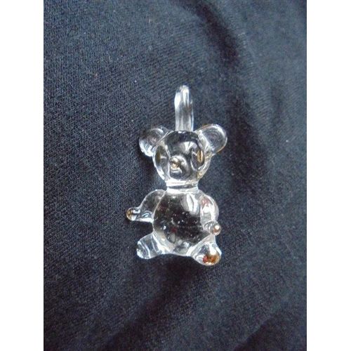 Pendentif En Verre Ourson/Petit Ours/Nounours Disneyland Paris