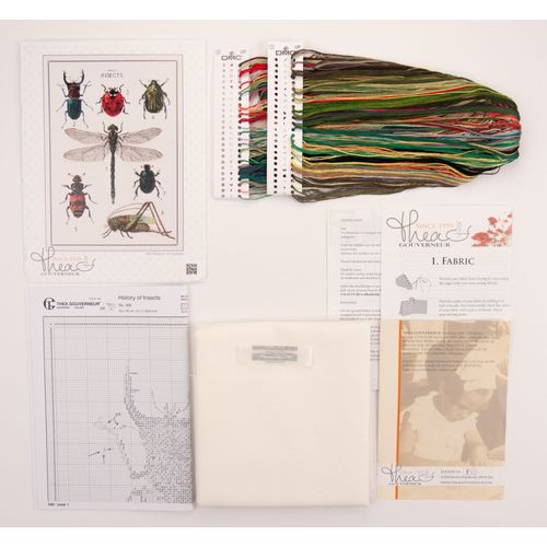 Thea Gouverneur - Kit De Point De Croix Compté - L'histoire Des Insectes - Aida - 16 Compter - Pour Adultes - 566a