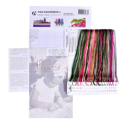 Thea Gouverneur - Kit De Point De Croix Compté - Tulipes De Bulbfield - Aida - 18 Compter - Pour Adultes - 473a