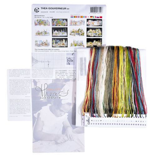 Thea Gouverneur - Kit De Point De Croix Compté - Amsterdam - Aida - 18 Compter - Pour Adultes - 450a