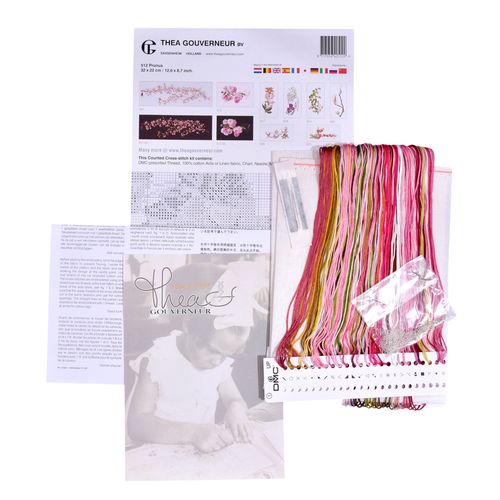 Thea Gouverneur - Kit De Point De Croix Compté - Prunus - Lin - 36 Compter - Pour Adultes - 512
