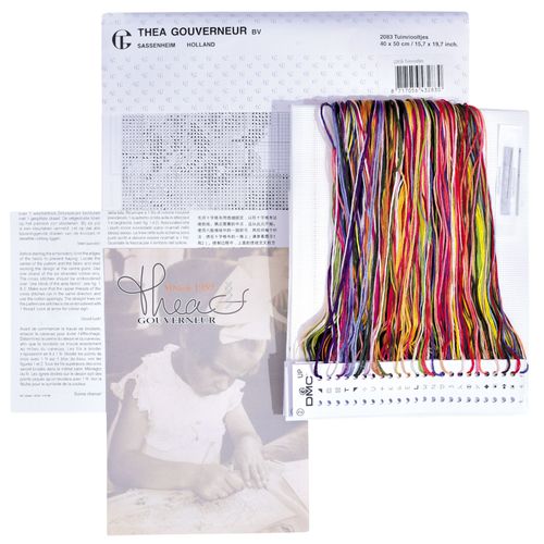 Thea Gouverneur - Kit De Point De Croix Compté - Pensées - Lin - 32 Compter - Pour Adultes - 2083