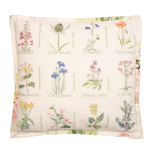 Thea Gouverneur - Kit De Point De Croix Compté - Coussin Fleur Sauvage - Aida - 16 Compter - Pour Adultes - 2074a