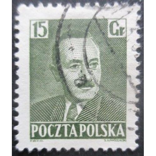 Pologne N°591 Président Bierut Oblitéré