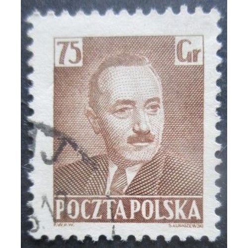 Pologne N°596 Président Bierut Oblitéré