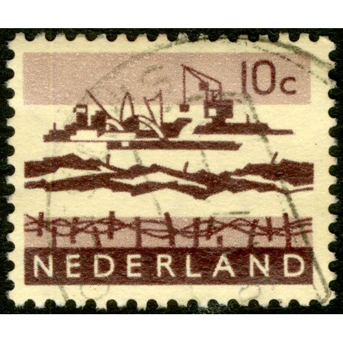 Timbre Oblitéré Nederland, 10 C