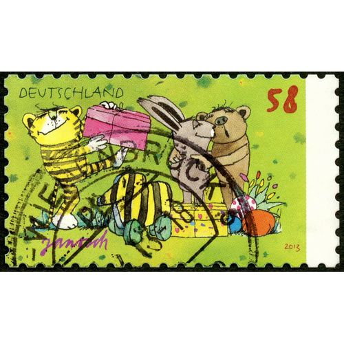 Timbre Oblitéré Deutschland, Janosch, 2013, 58