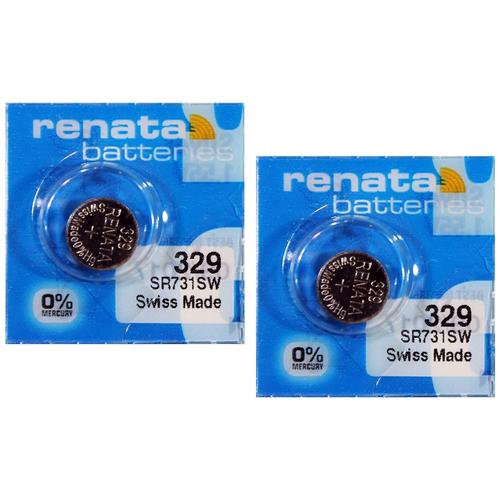 RENATA Lot de 2 Blisters de 1 Pile bouton oxyde argent X329 SR731SW