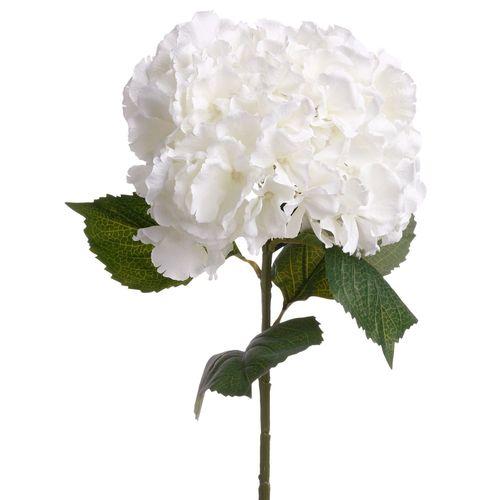 Tige artificielle d'Hortensia - H. 83 cm - Blanc