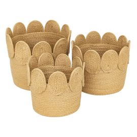 Ensemble De 3 Paniers Ronds - Beige