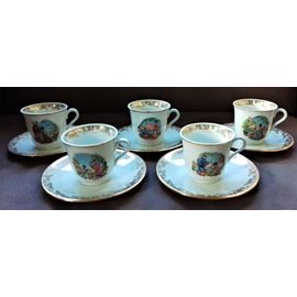 Service À Café En Porcelaine - Scènes Japonisantes - Vintage