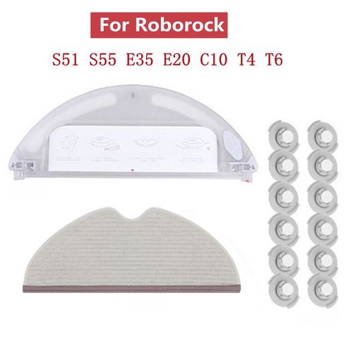 Réservoir d'eau pour Roborock S5 MAX s6 maxv S51 S55 E35 E20 C10 T4 T6, accessoires, chiffon de nettoyage lavable, pièces de robot xiaomi