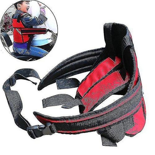 Ceintures De Sécurité Pour Enfants Ceinture De Sécurité Moto Ceinture De Sécurité Harnais De Style Bébé Résistance Aux Chutes, , Rouge