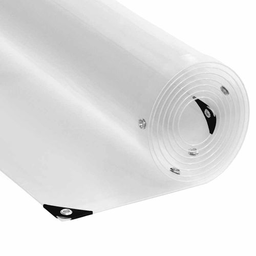 vidaXL Bâche transparente avec oeillets 2x12 m PVC