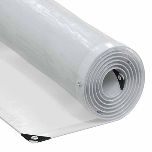 vidaXL Bâche transparente avec oeillets 6x8 m polyéthylène
