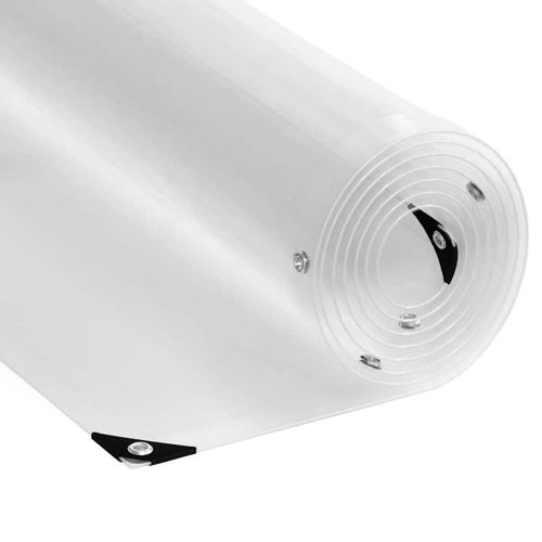 vidaXL Bâche transparente avec oeillets 6x6 m PVC