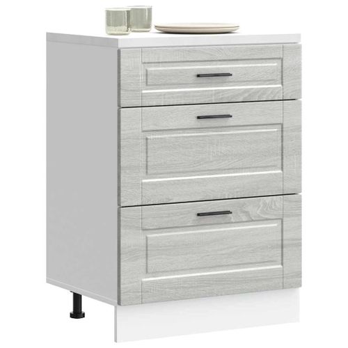 Vidaxl Armoire De Cuisine Porto Sonoma Gris Bois D'ingénierie