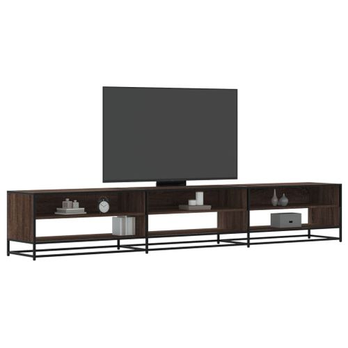Vidaxl Meuble Tv Chêne Marron 270x40x46 Cm Bois D'ingénierie
