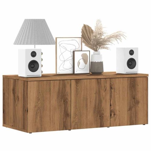 Vidaxl Meuble Tv Chêne Artisanal 80x34x30 Cm Bois D'ingénierie