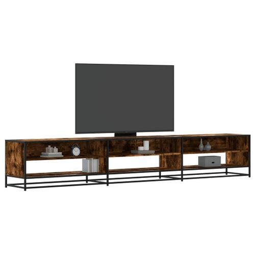 Vidaxl Meuble Tv Chêne Fumé 270x40x46 Cm Bois D'ingénierie