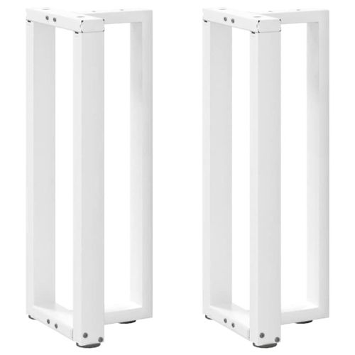 Vidaxl Pieds De Table Console Forme De T 2 Pcs Blanc 25x28x(72-73) Cm