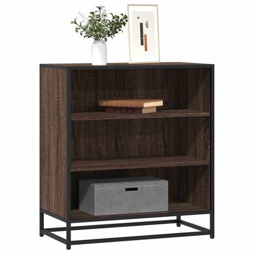 Vidaxl Buffet Chêne Marron 68x35x76 Cm Bois D'ingénierie Et Métal