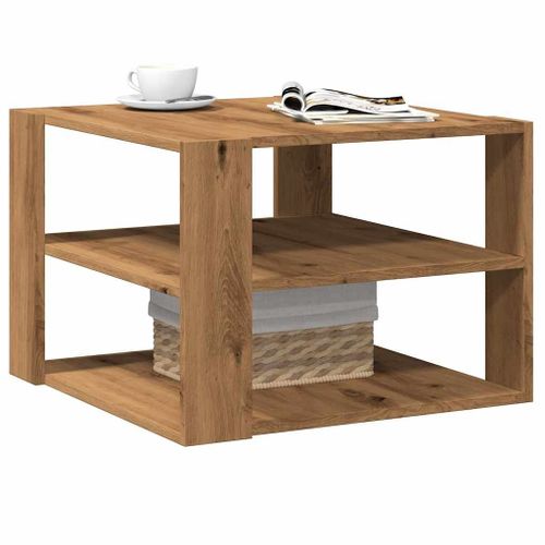 Vidaxl Table Basse Chêne Artisanal 58x58x40 Cm Bois D'ingénierie
