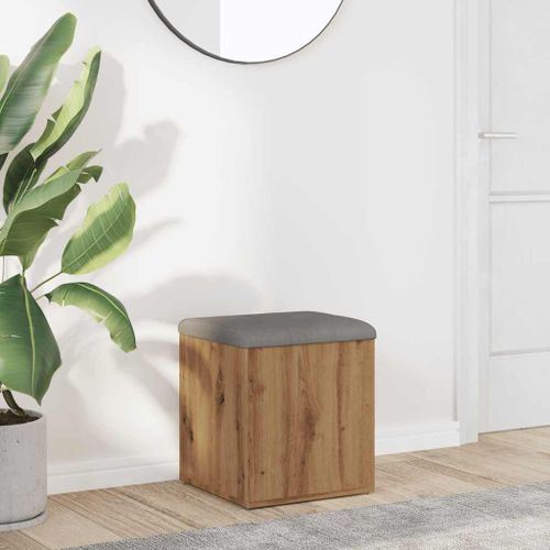 Vidaxl Banc De Rangement Chêne Artisanal 42x42x45 Cm Bois D'ingénierie