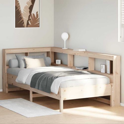 Vidaxl Lit Bibliothèque Sans Matelas 100x200 Cm Bois Massif De Pin