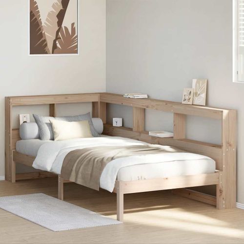 Vidaxl Lit Bibliothèque Sans Matelas 100x200 Cm Bois Massif De Pin