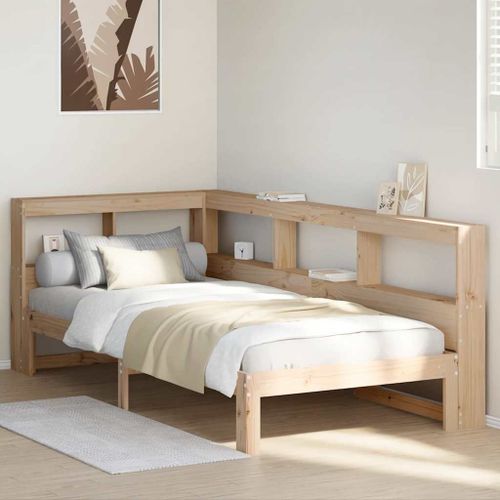 Vidaxl Lit Bibliothèque Sans Matelas 75x190 Cm Bois De Pin Massif
