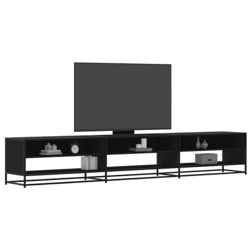 Vidaxl Meuble Tv Noir 270x40x46 Cm Bois D'ingénierie