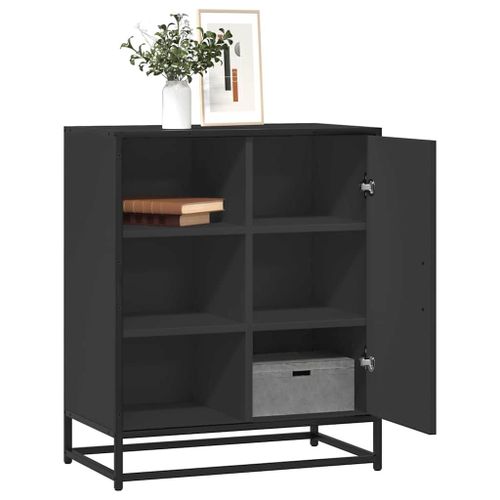 Vidaxl Buffet Noir 62x35x76 Cm Bois D'ingénierie